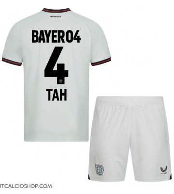 Bayer Leverkusen Jonathan Tah #4 Seconda Maglia Bambino 2023-24 Manica Corta (+ Pantaloni corti)